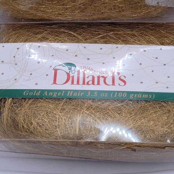 Vintage Dillard's Christmas Angel Hair Gold Tinsel NIB - Picture 3 of 4